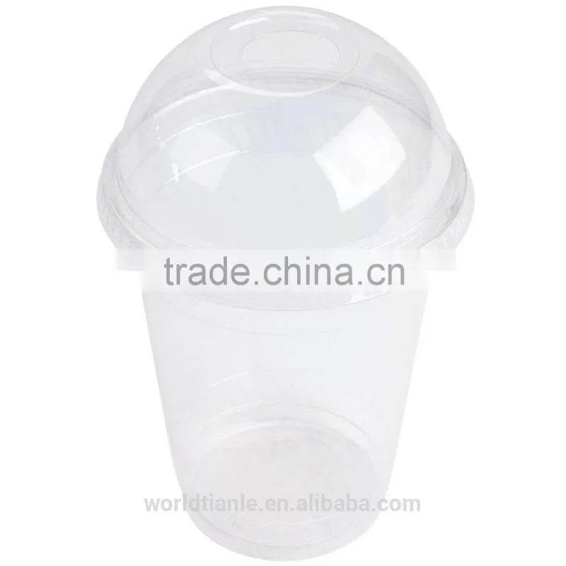 Disposable plastic juice cup with lid with good quality supplier