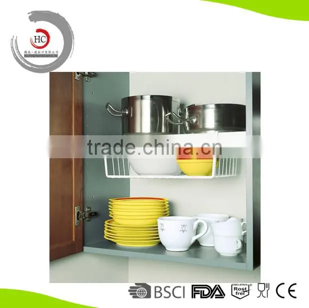 Multifunction iron flooding plastic cabinets basket hanging basket tableware basket