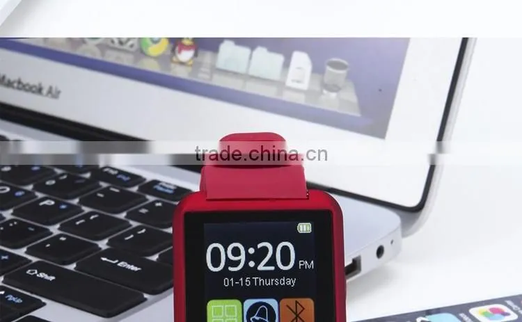 Healthy life 1.44 inch Anti-lost three color u8 smart watch andriod
