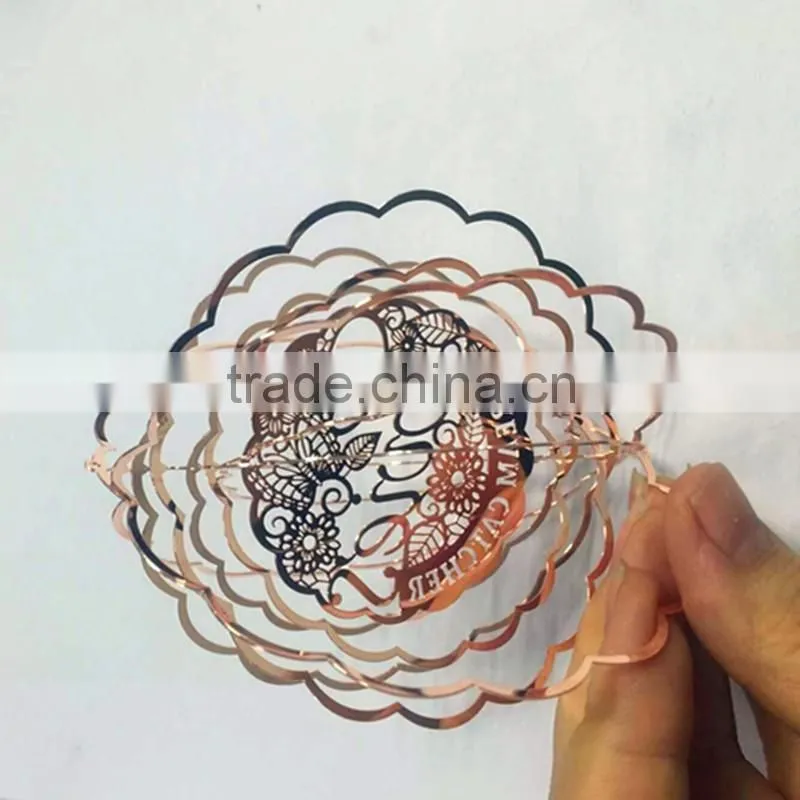 new 2016 china supplier fancy metal etched wholesale wind spinner parts