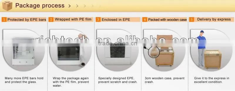 Richtech transparent LCD small cabinet display showcase