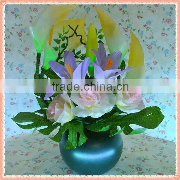 Optic Fiber Light Decoration / Rose & Calla & Lily / Artificial Plants