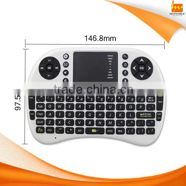 for Android Pad TV, Xbox, PS3, HTPC/IPTV, Mini 2.4GHz Wireless Touchpad Keyboard