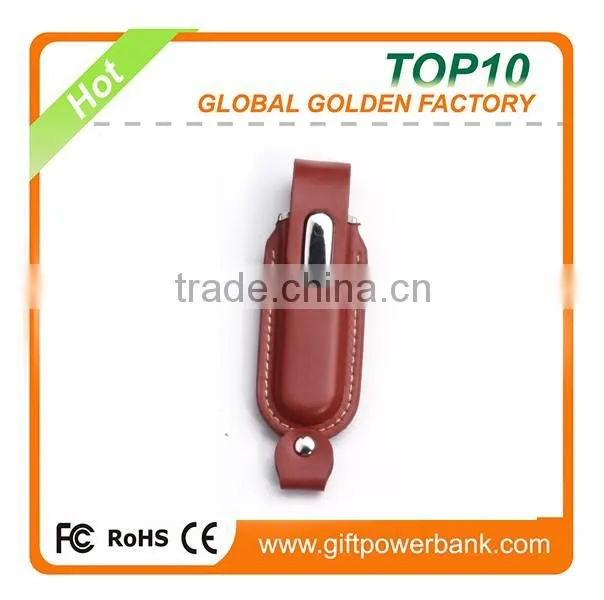 Alibaba supplier leather pen usb disk with logo