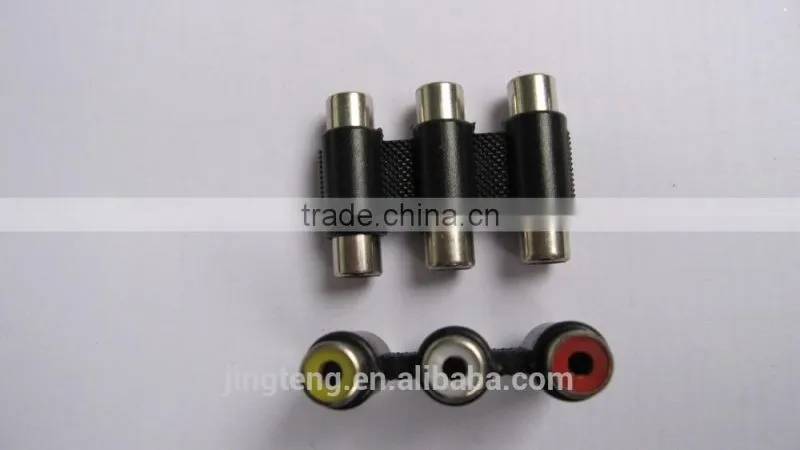 three rca female to female connector