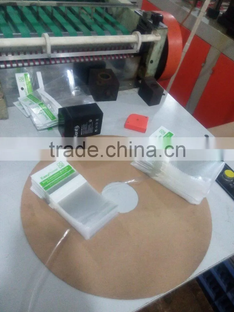 Plastic BOPP Electronic Accessories Packaging Bag With Haning Header And Self Adhesive Tape