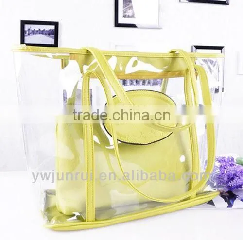 promotional summer transparent handbags fashion transparent handbags beach bag