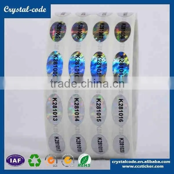 Professional printing holographic film PET 3d laser label