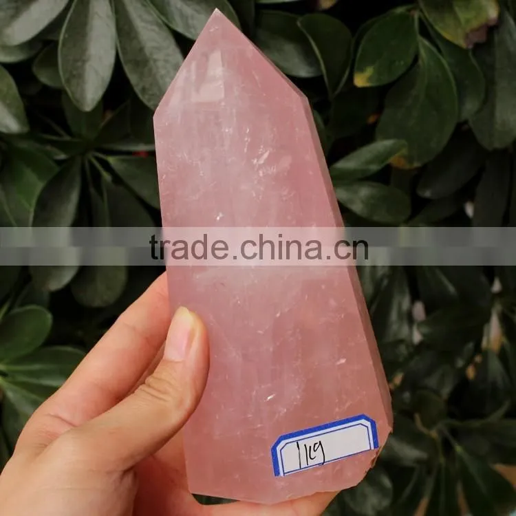 Wholesale Big Rose Quartz Crystal Wand Quartz Crystal Rocks Obelisk