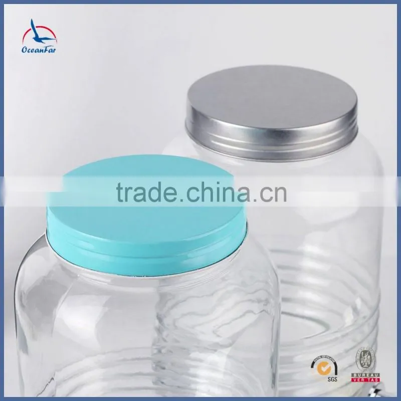 3.5L Glass Beverage Jar Sealing Glass Water Dispenser With Water Faucet