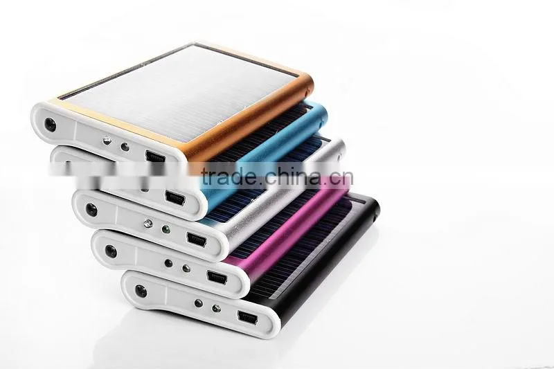 factory USB real 2200mah portable solar power bank charger with flashlight