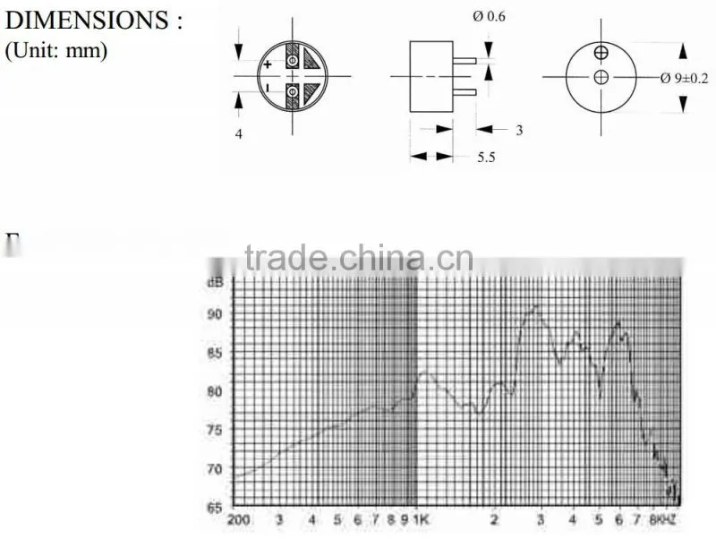 FB-10P05 5v smd piezo electric buzzer,magnetic transducer, electromagnetic transmitter (FBELE)