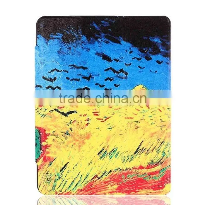 Fantasy printing smart wake sleep cover flip case for Amazon New Kindle Oasis