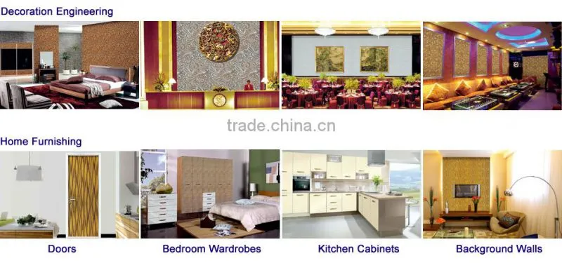 high quality MDF base material 3d wallpaper