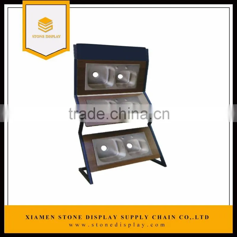 Metal floor display kitchen sink rack/bathroom sink