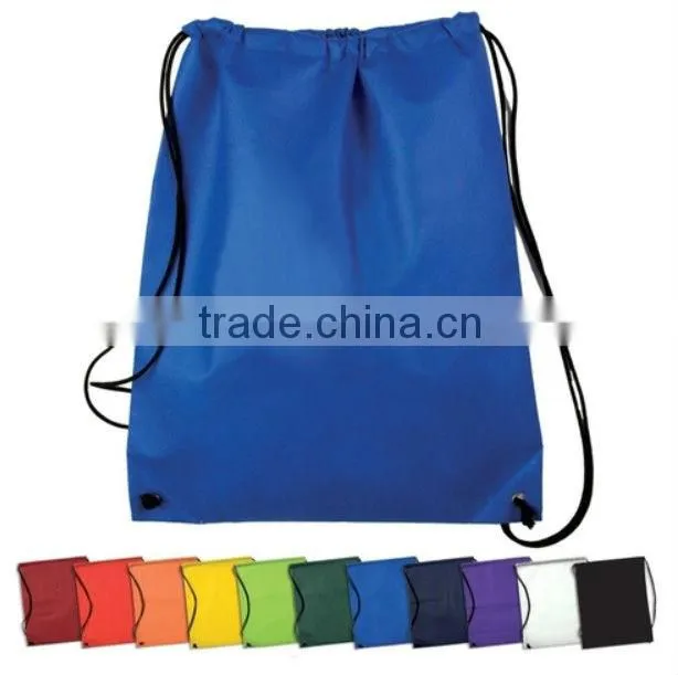 Non-Woven Logo Drawstring Backpack - Cinch Up - 14.5"w x 17.5"h x 0.13"d