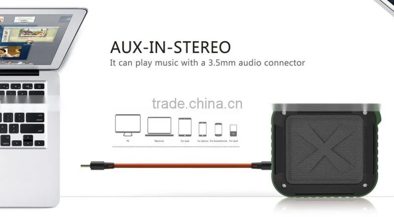 New Design Bluetooth Vibration Speaker Alarm Clock With Shockproof Dustproof Waterproof