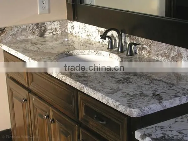 Cheap vanity top double sink