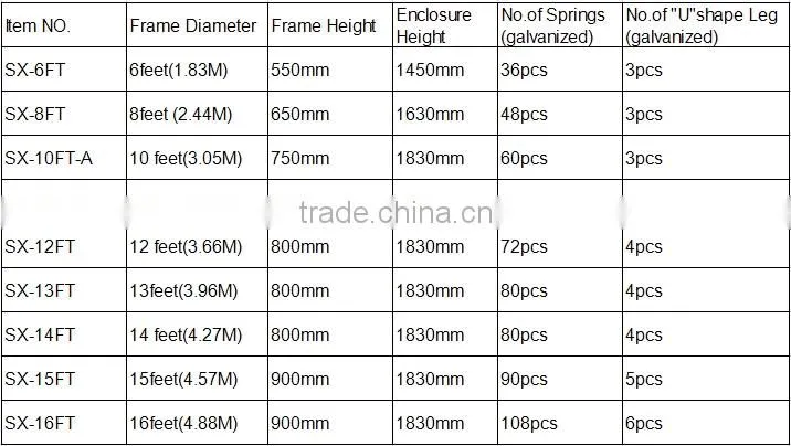 Fourstar outdoor fitness trampoline 16FThas safety net with low price and high quatity