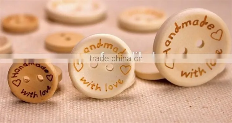 Custom bulk small wooden shirt buttons