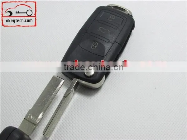 High Quatity Car Key for vw romote 3 button key shell for vw flip remote key shell