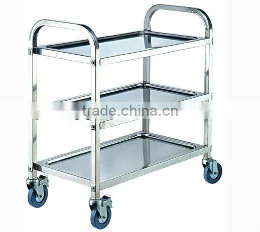 Stainless Steel Three-layers Dining Cart (square tube)