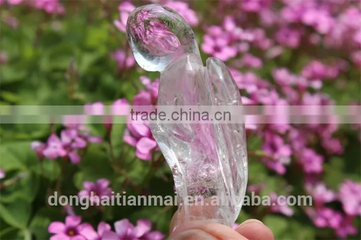Wholesale Clear Quartz Crystal Angels Carving /Natural Energy Crystals Angel Figurine