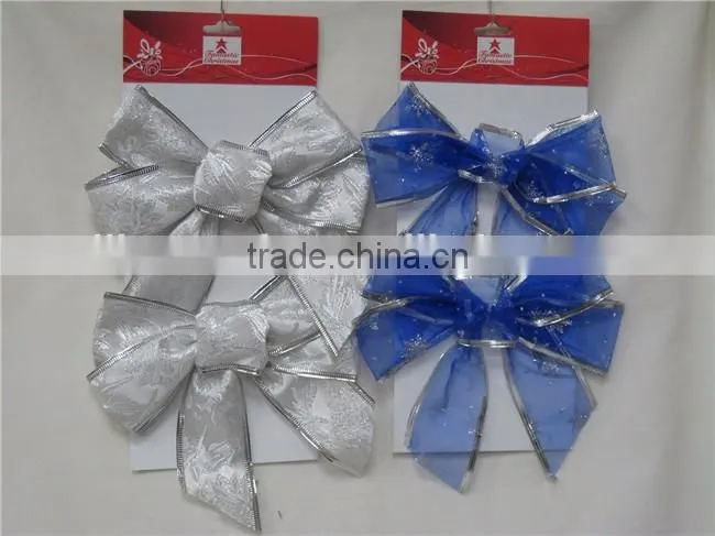 2016 Elegant 2.25 inches Wired Edge Ribbon Flower For Christmas,Wired Edge Ribbon Decoration Flower for Different Holidays.