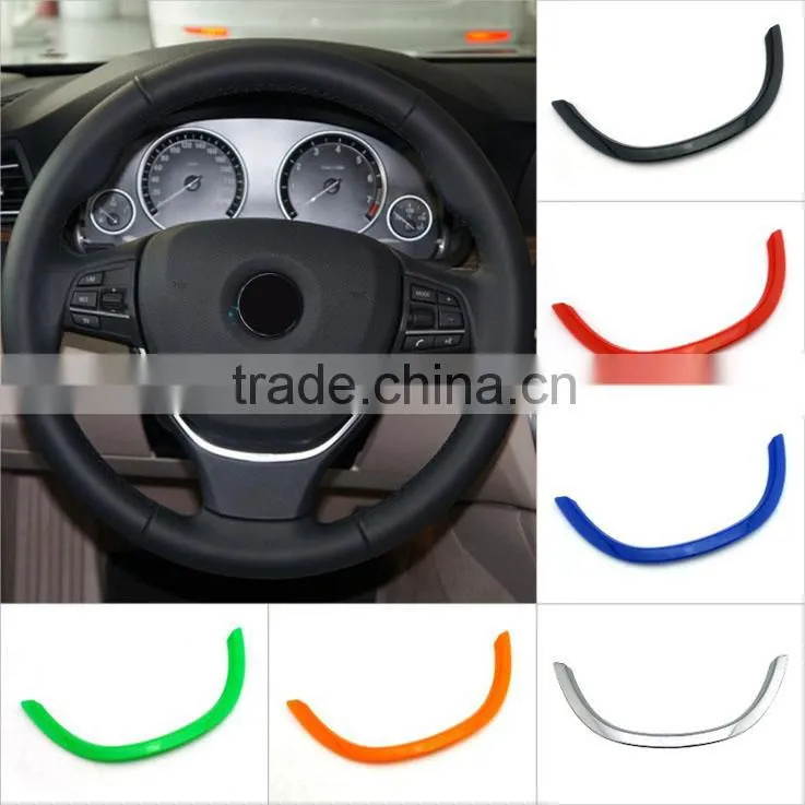 Car interior decoration plastic chrome steering wheel cover trim for bmw