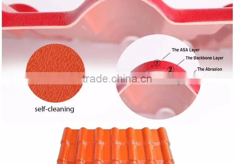 ASA Synthetic Resin Tile Excellent weather resistant Spanish Anticorrosiveness