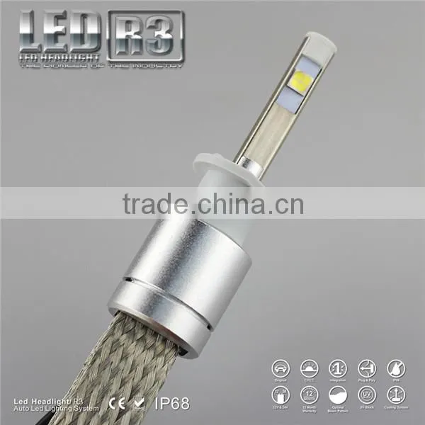 New design led auto lighting H1 car headlight led without fan