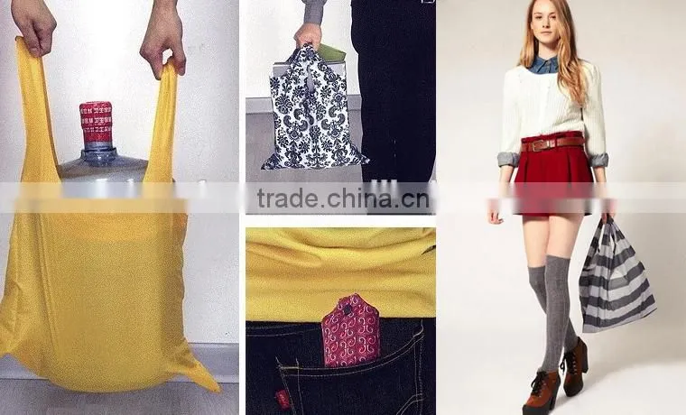 eco-friendly recycled folding shopping grocery bag for supermarket