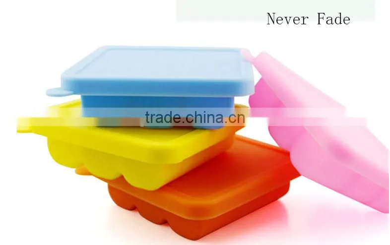 High Quality Custom Silicone Ice Cube Tray with Lid, Personalized Ice Cube Tray Moulds