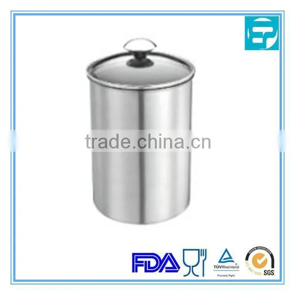 Stainless Steel Food Canister With Glass Lid And Elegant Design And Low Price