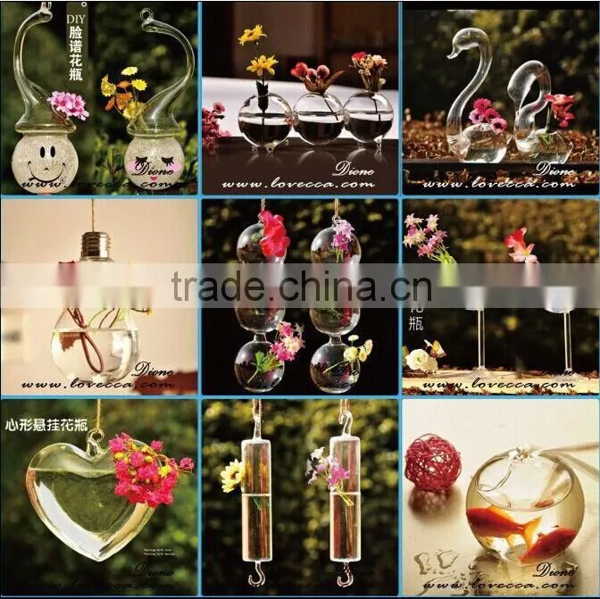 Charms fashion wholesale glass horse figurines with air plant