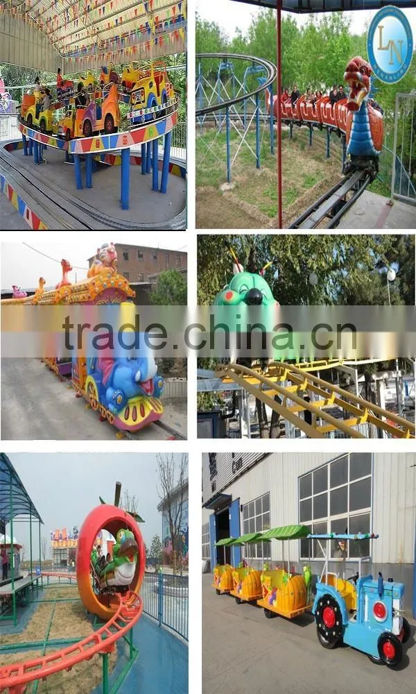 Cute Steel and Fiberglass Kids Rides Apple Train Roller Coaster for Sale