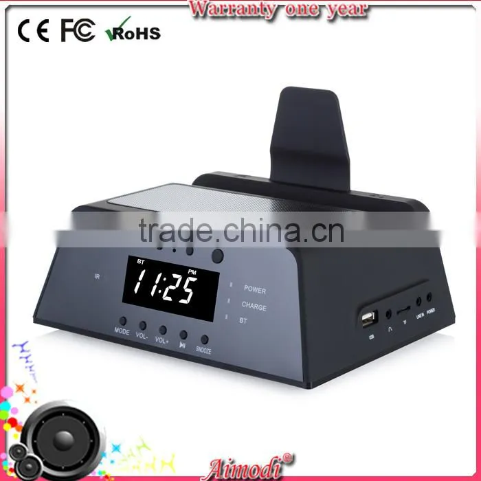 New fashion big bass bluetooth speaker docking station for smart phone
