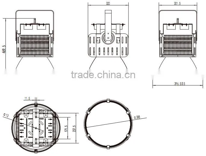 New Technology 300W 400W LED High Bay Light Industrial Low Bay Light