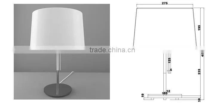 European design table lamp for reading and study