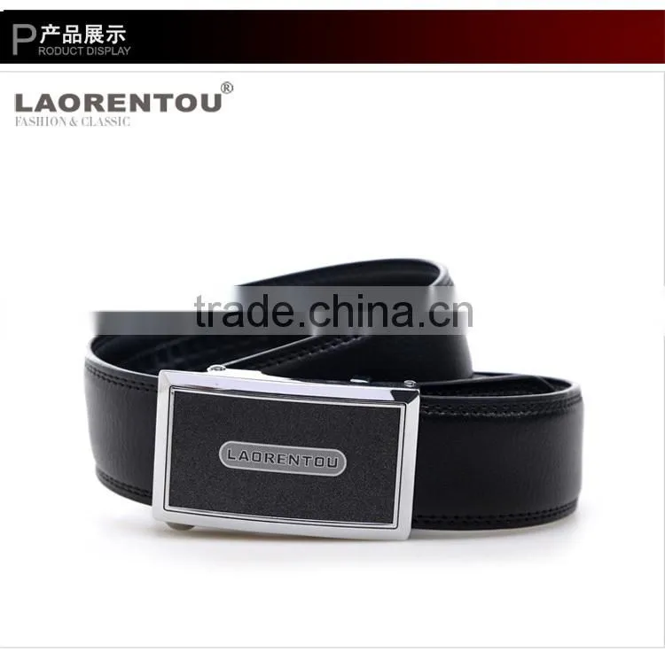 wholesale leather belt strap automatic buckle leather belt black leather belt