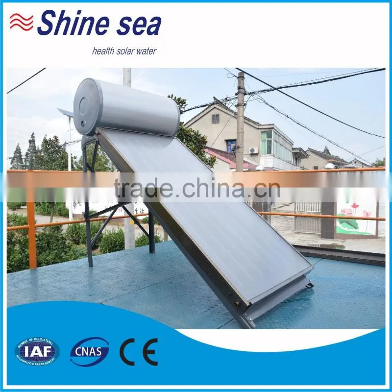 High efficiency absorber pressurized flat panel solar water heater