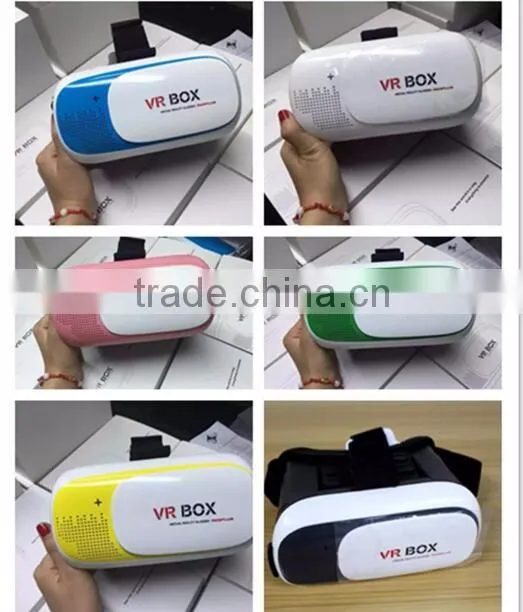Best price VR BOX II 5 colors ,Virtual Reality Headset VR BOX CASE 3D Glasses 2.0+remote controller