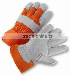 Grey cow split leather gloves ,alcohol