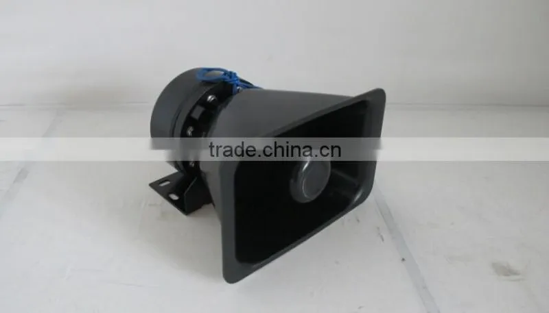 black police 12V powerful aluminum speaker horn