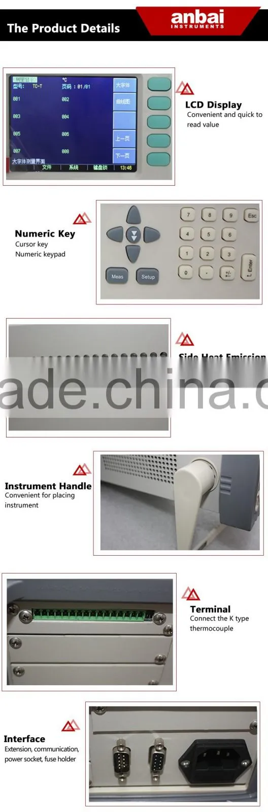 Hot Sale AT4516 Temperature Data Logger for Lighting Display 16 Channels