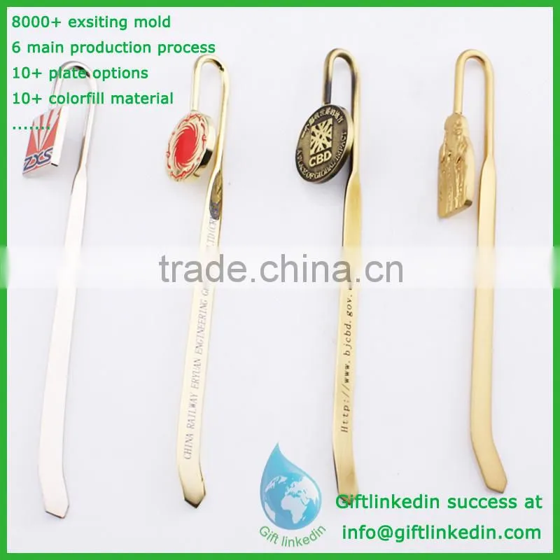 Metal gold bookmark/2014 high quality bookmark