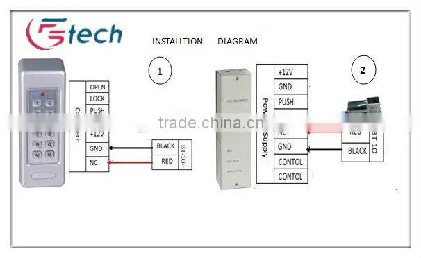 12V fail safe drop bolt locks sliding door lock