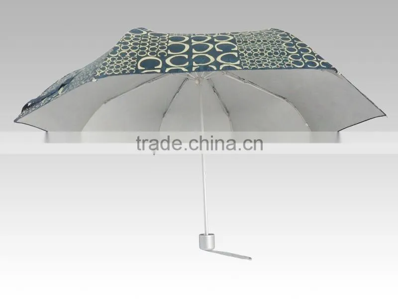 Wholesale UV Protection Manual Rain 3 Folding Umbrella With Case