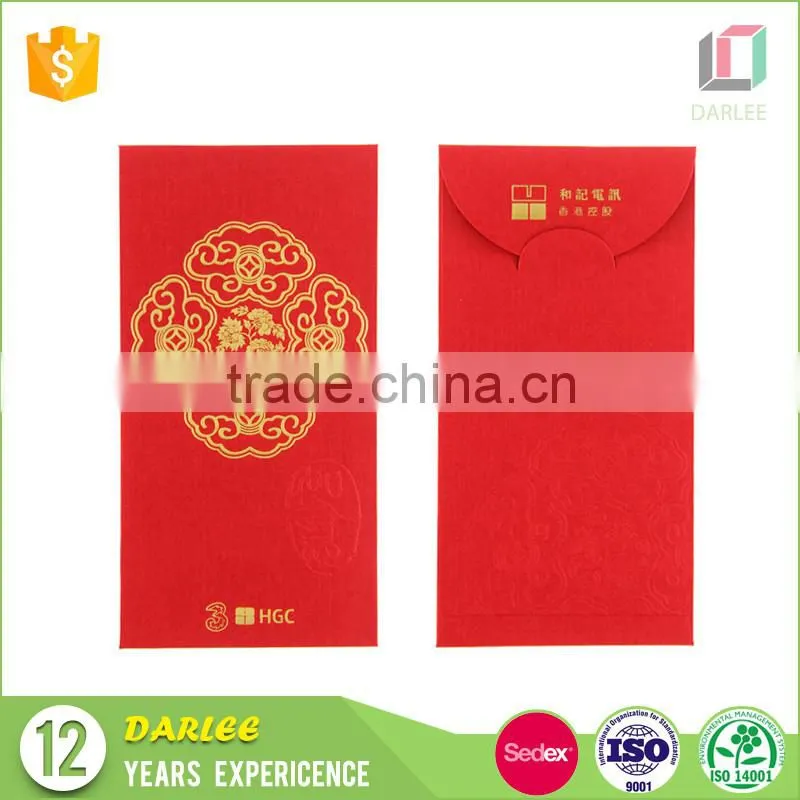 2016 luxurious designer chinese ang pow red packet envelope