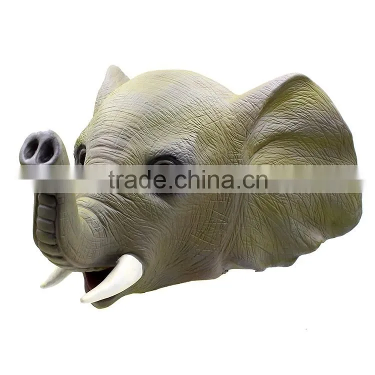 Scary Halloween Costume African Elephant Big Animal Latex Mask